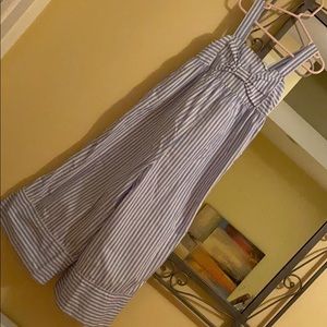 Striped romper with front bow